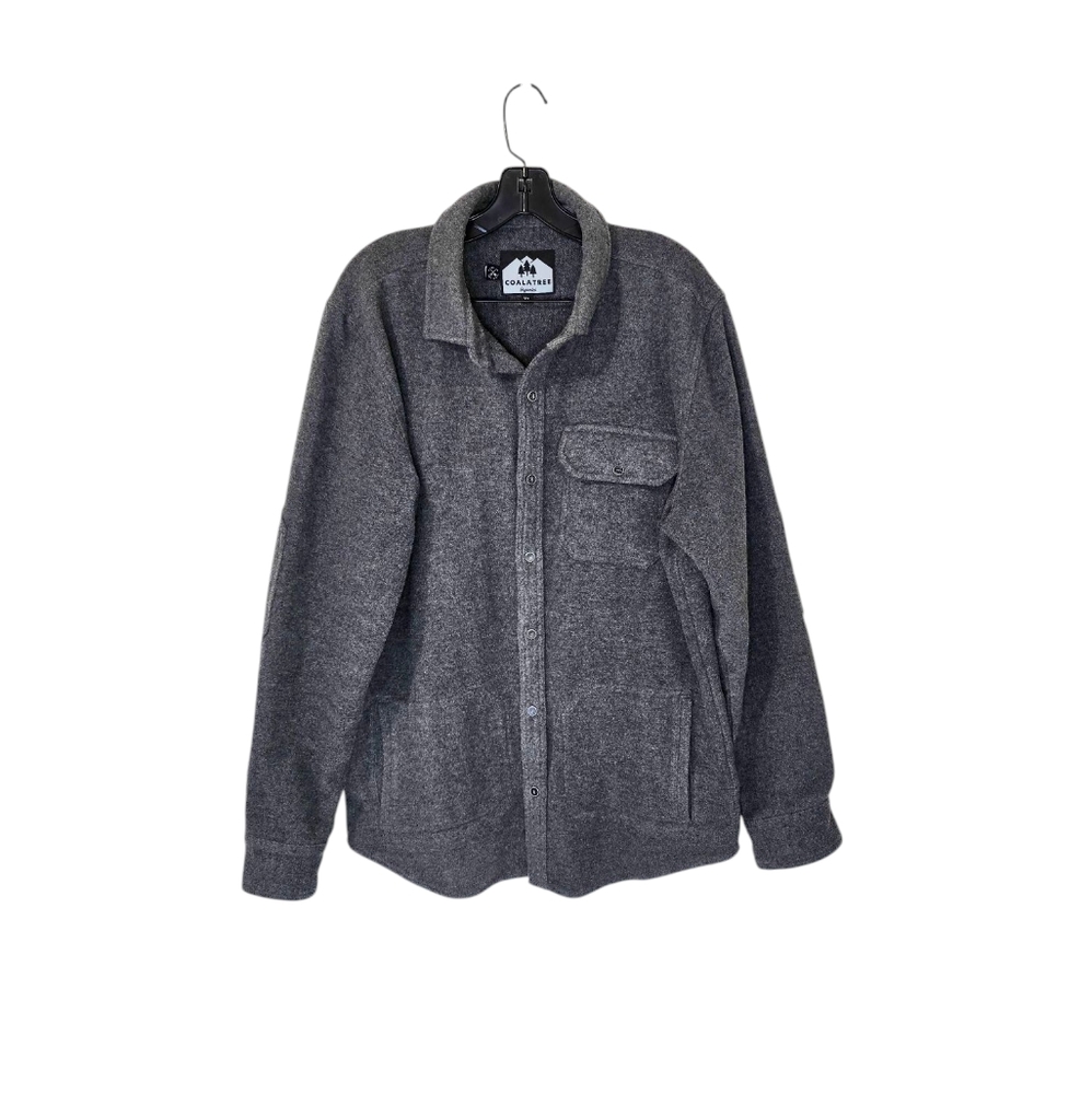 Coalatree Shirt Jacket Mens XLarge‎ Wool Gray Button Down Shacket Chamois